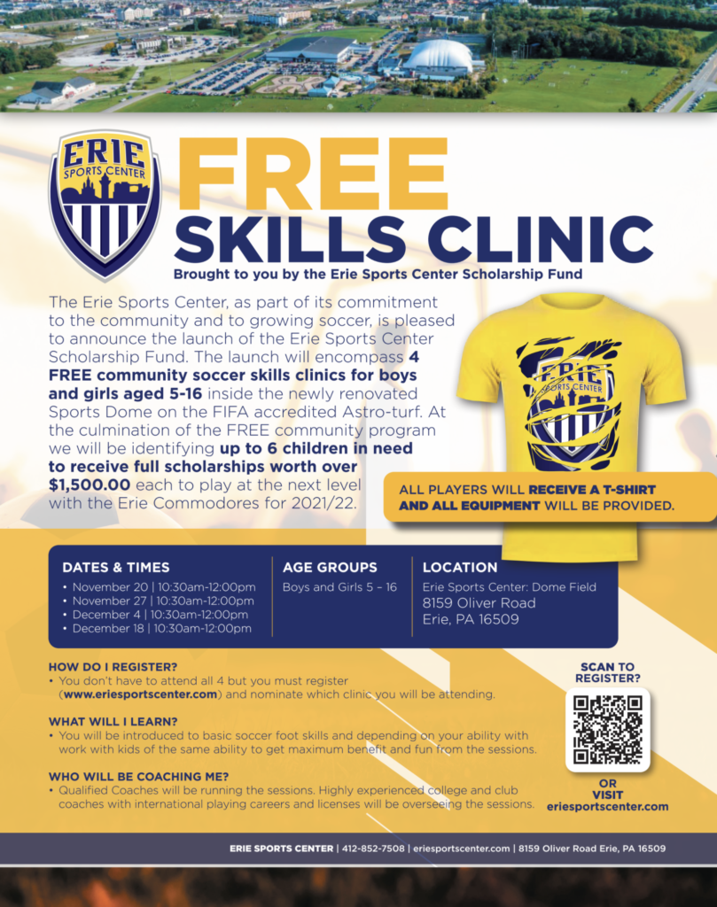 Erie Sports Center | Scholarship Fund Soccer Clinic